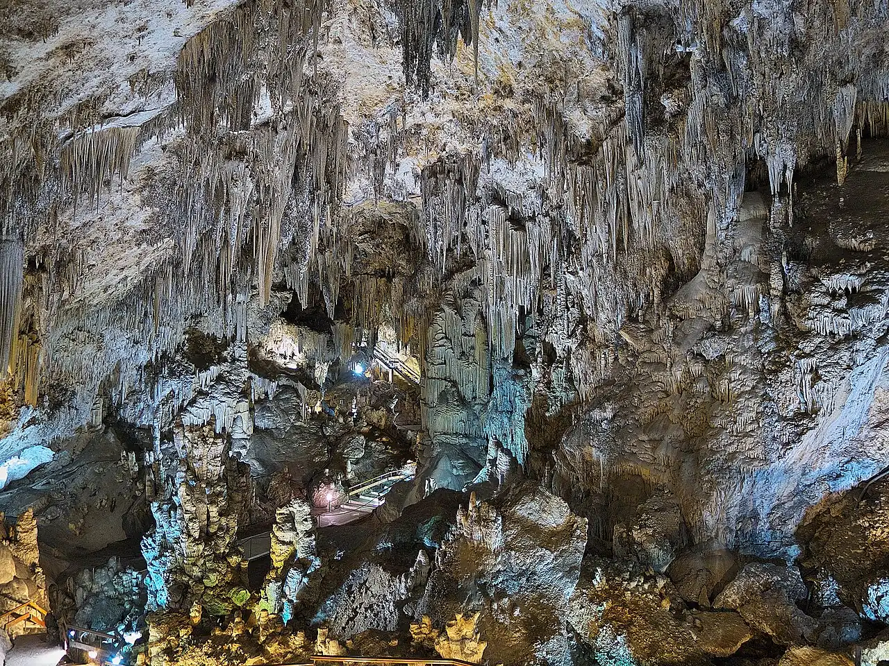 Limestone formations in the Caves of Nerja