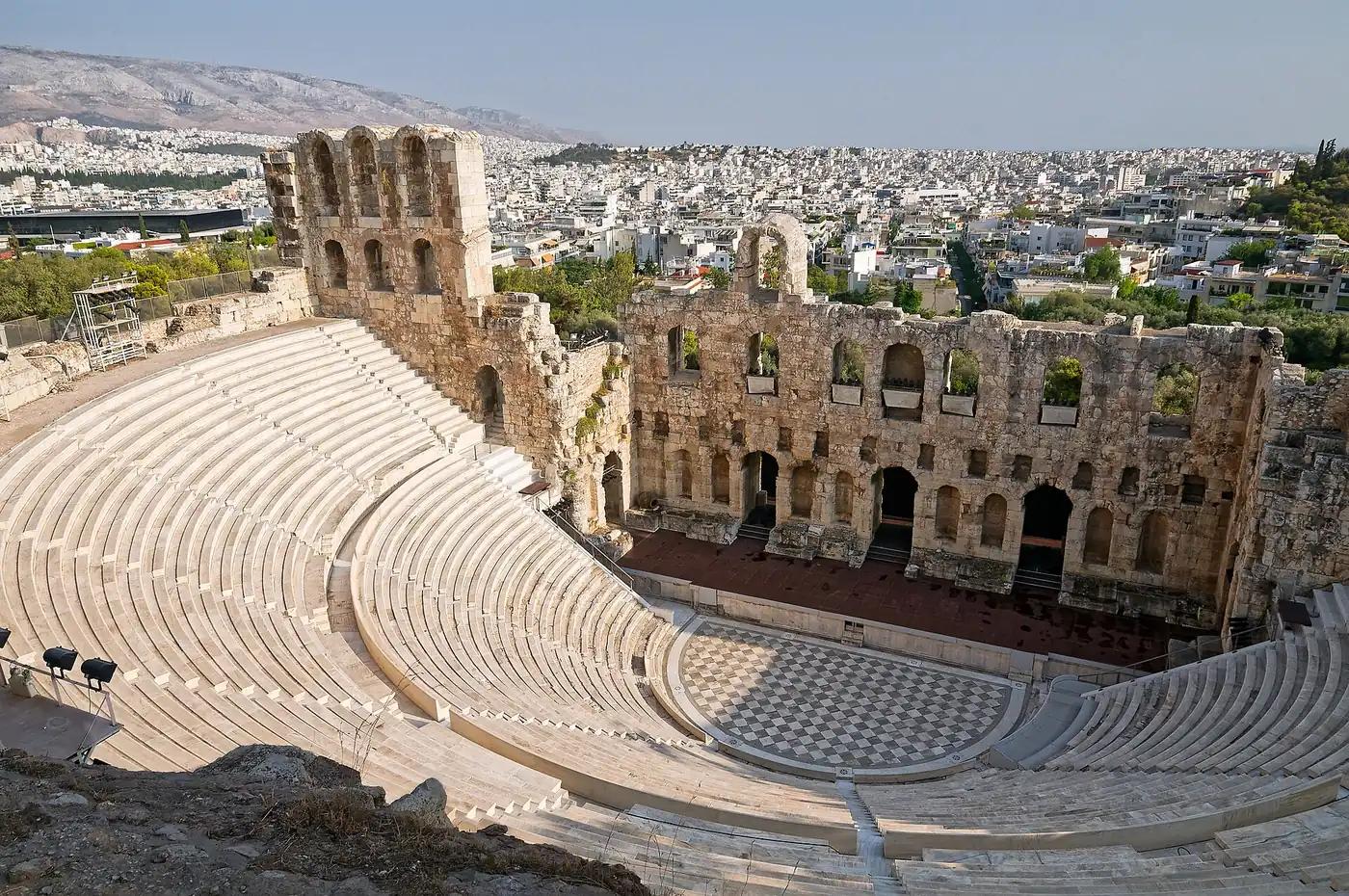 The theatre and the city of Athens beyond