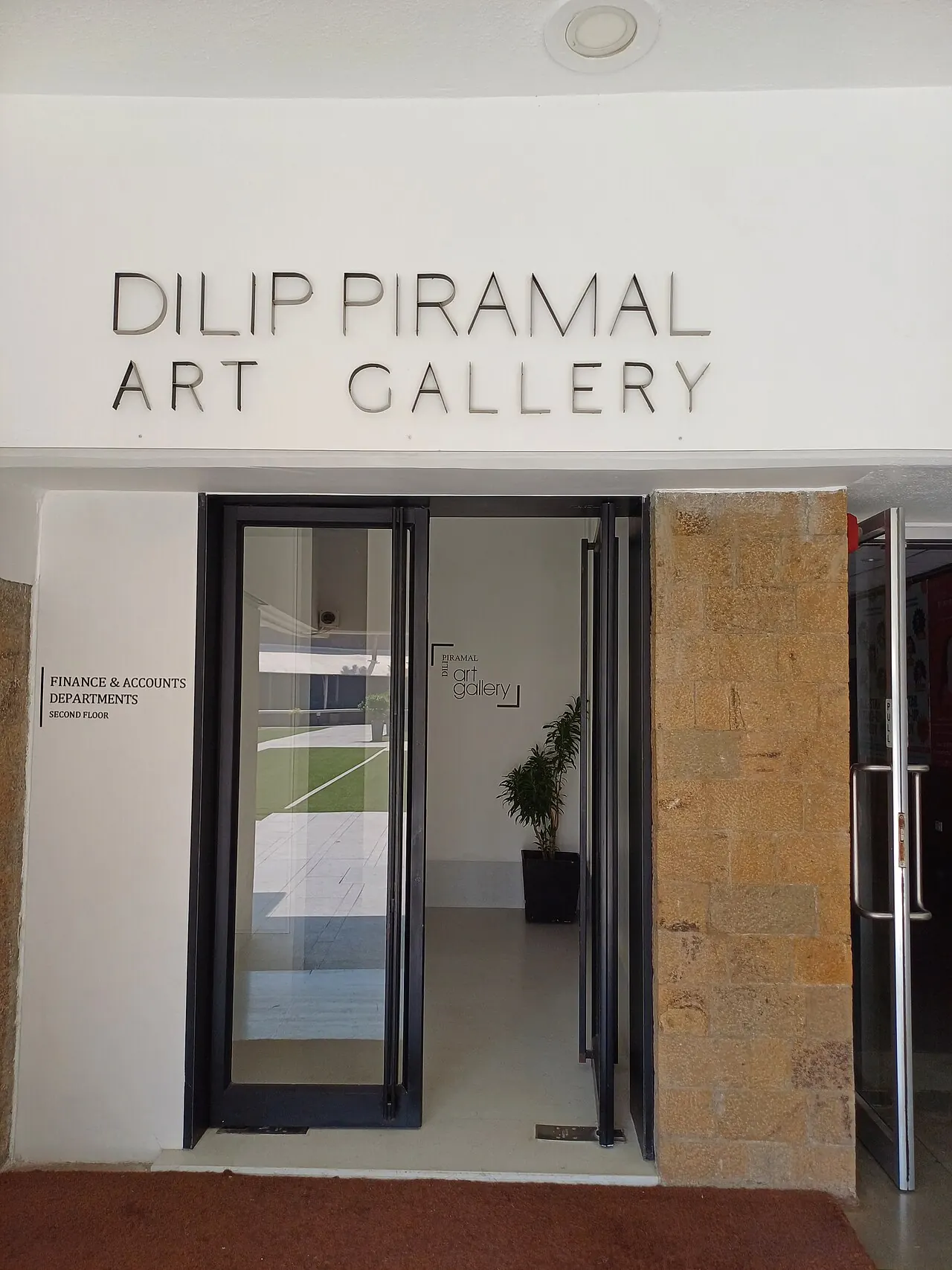 The entrance to the Dilip Piramal Art Gallery at the NCPA
