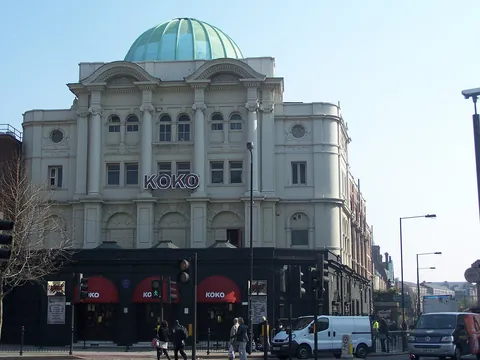 The white domed corner facade of KOKO in Camden